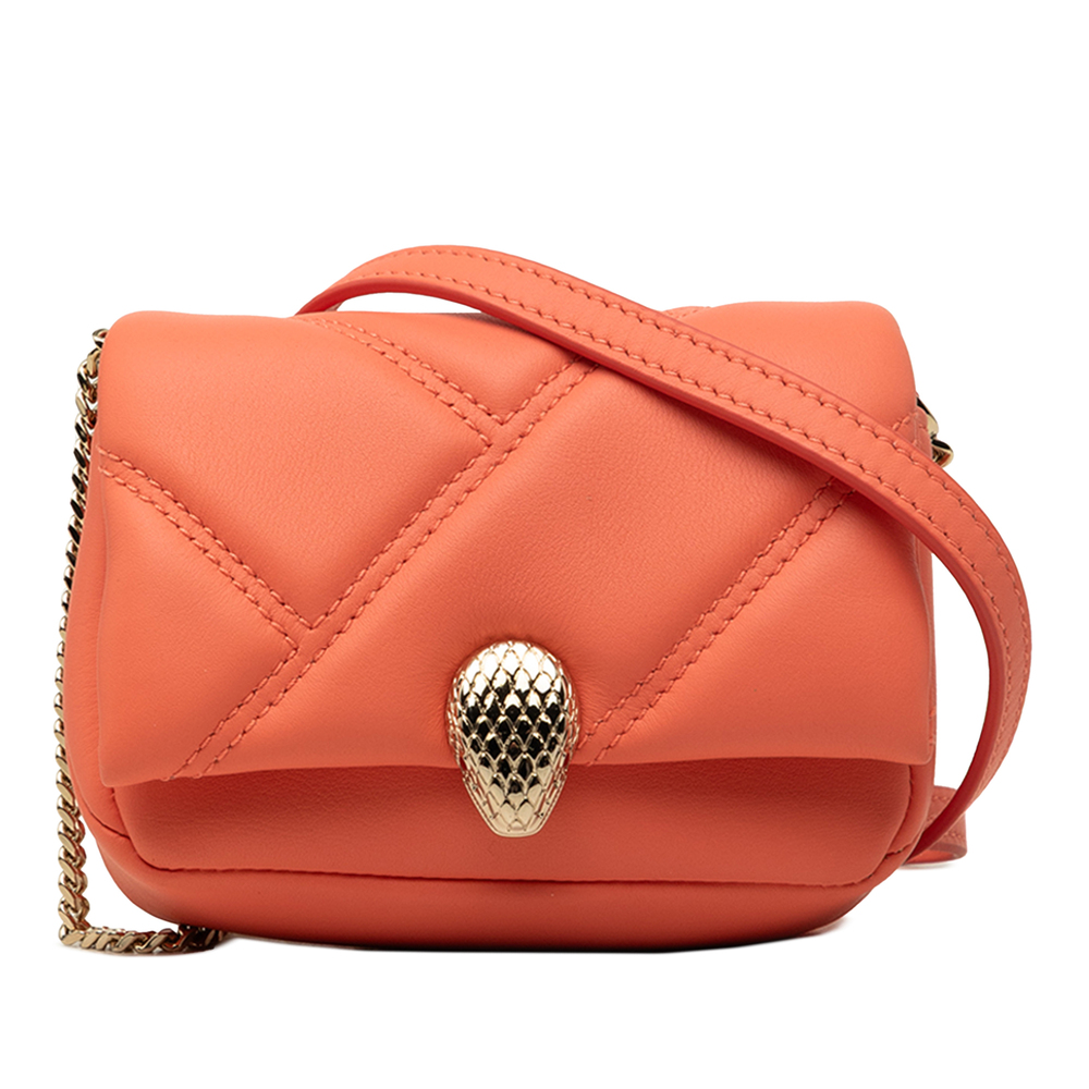Pre-Loved Bvlgari Micro Leather Serpenti Cabochon Crossbody